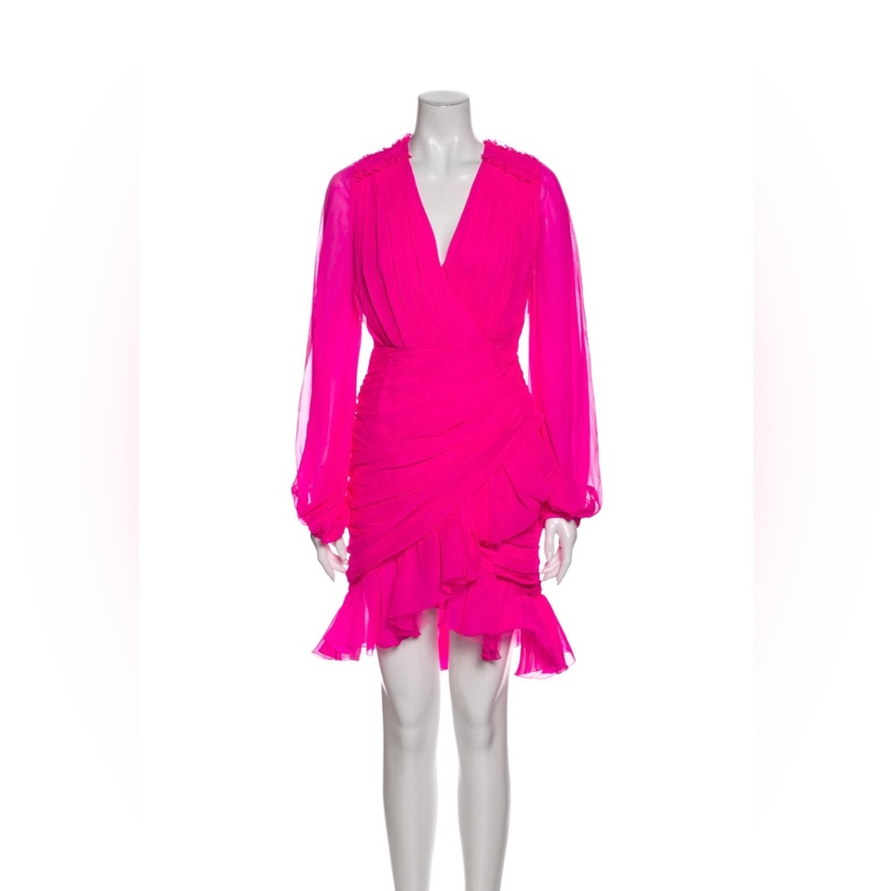 Giambattista Valli Silk Knee Length Dress (Pink; IT38/US2)